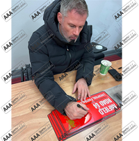 Jamie Carragher Signed RED Anfield Road Sign