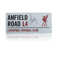 Jamie Carragher Signed Anfield Road Sign in Deluxe Classic Frame