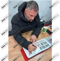 Jamie Carragher Signed Anfield Road Sign in Deluxe Classic Frame