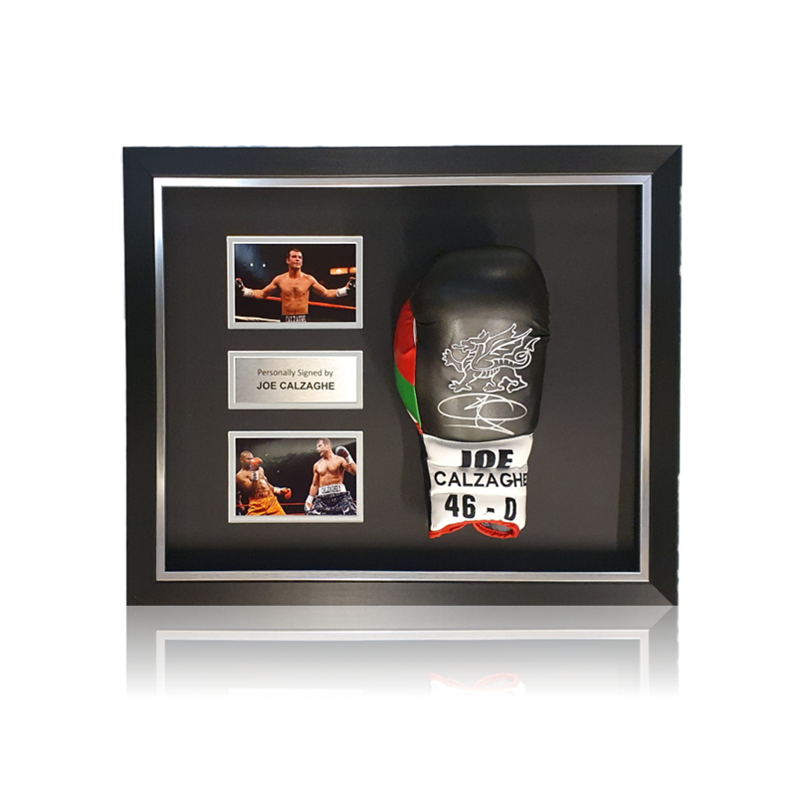 Joe Calzaghe Hand Signed ‘46-0’ Boxing Glove in Deluxe Dome Frame