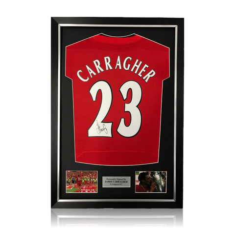 Jamie Carragher Signed ISTANBUL 05 Presentation in Deluxe Classic Frame