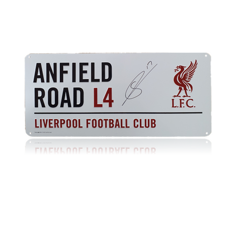 Curtis Jones Hand Signed Anfield Road Sign