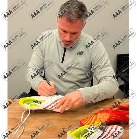 Jamie Carragher Signed WHITE Football Boot