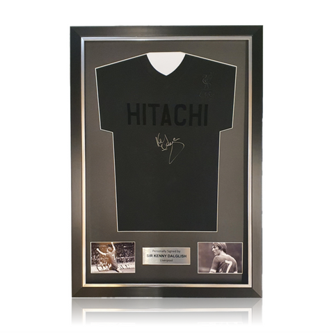 Kenny Dalglish Hand Signed BLACKOUT 1978 Liverpool Shirt in Deluxe Classic Frame