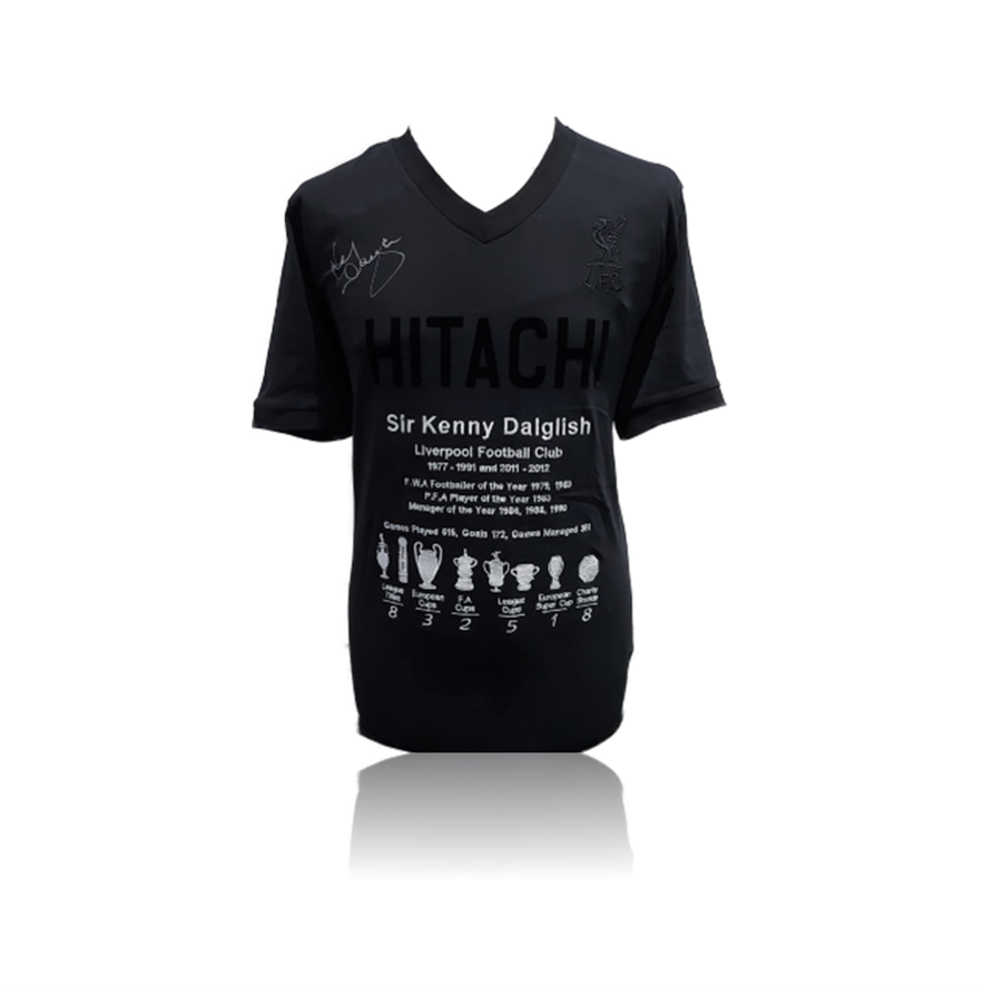 Kenny Dalglish Hand Signed BLACKOUT 1978 Liverpool HONOURS Shirt