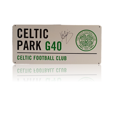Sir Kenny Dalglish Hand Signed 'CELTIC PARK' Metal Plaques