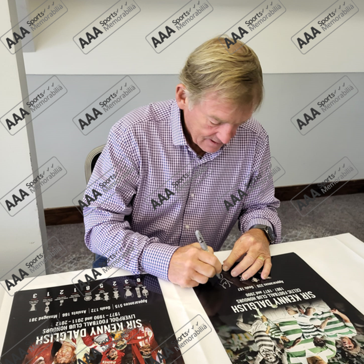 Kenny Dalglish Hand Signed 'CELTIC Honours' 12" X 16" Montage