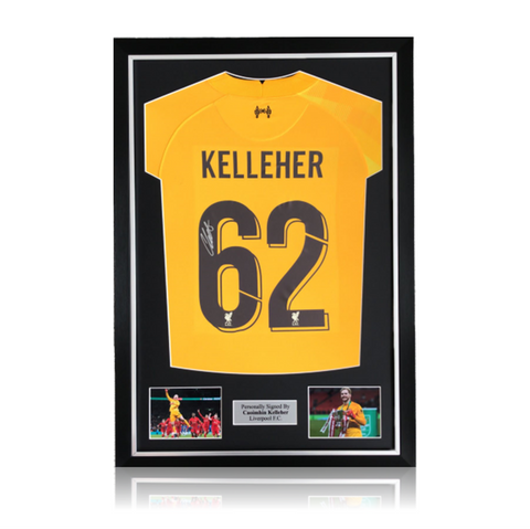 Caoimhin Kelleher Hand Signed Liverpool 2020-21 Goalkeepers Shirt In Deluxe Classic Frame