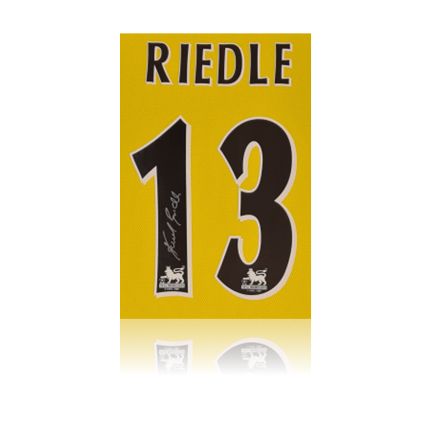 Karl-Heinz Riedle Signed Liverpool 1997-98 Away Shirt in Deluxe Classic Frame