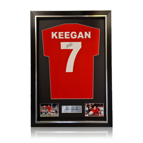 Kevin Keegan Hand Signed 'KEEGAN #7' Presentation Shirt in Deluxe Classic Frame