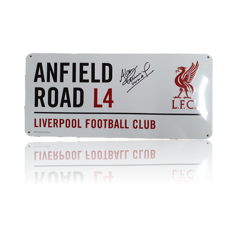 Alan Kennedy Hand Signed ‘Anfield Road’ Metal Sign