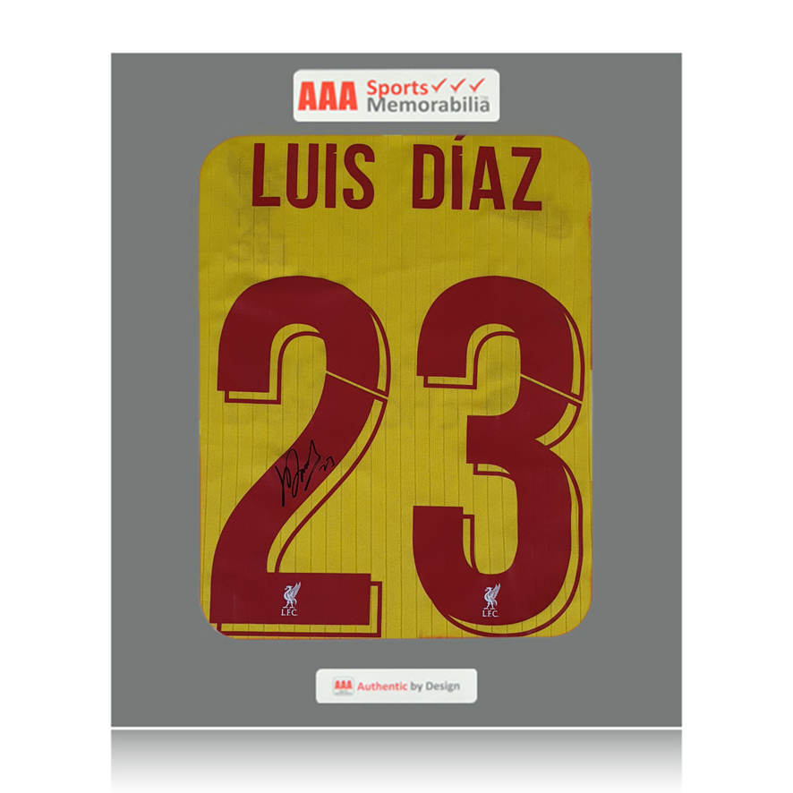 Luis Diaz Hand Signed Liverpool 2021-22 Third Shirt