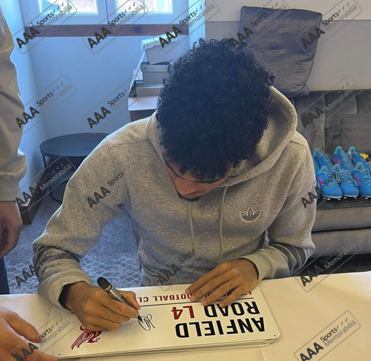 Luis Diaz Hand Signed Anfield Road Sign