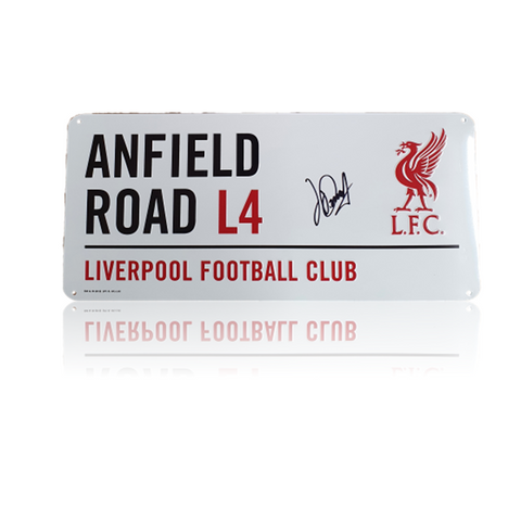 Luis Diaz Hand Signed Anfield Road Sign
