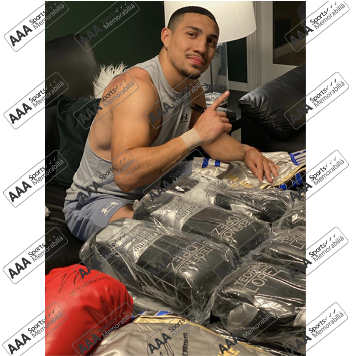 Teófimo 'THE TAKEOVER' López Hand Signed Replica Fight Shorts