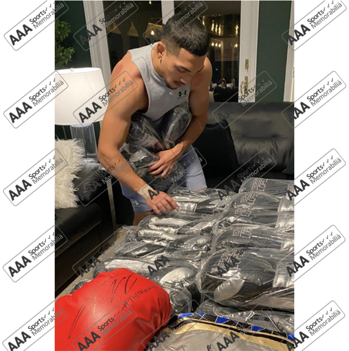 Teófimo 'THE TAKEOVER' López Hand Signed Replica Fight Shorts In Deluxe Classic Frame