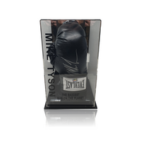 Mike Tyson Hand Signed Black Everlast Boxing Glove in Deluxe Acrylic Display Case