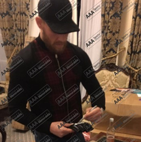 Conor McGregor Black Hand Signed MMA Glove in DELUXE Octagon Display Case