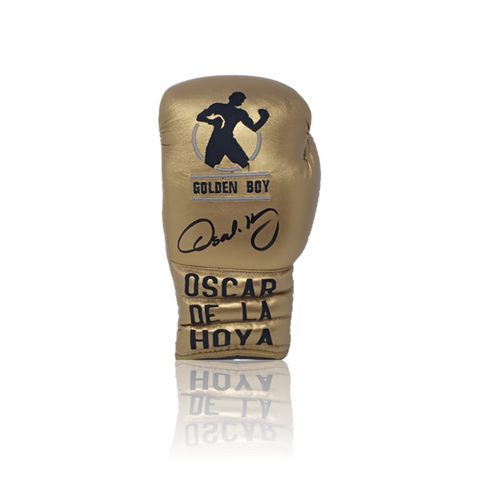 Oscar De La Hoya Signed ‘GOLDEN BOY’ Gold Boxing Glove