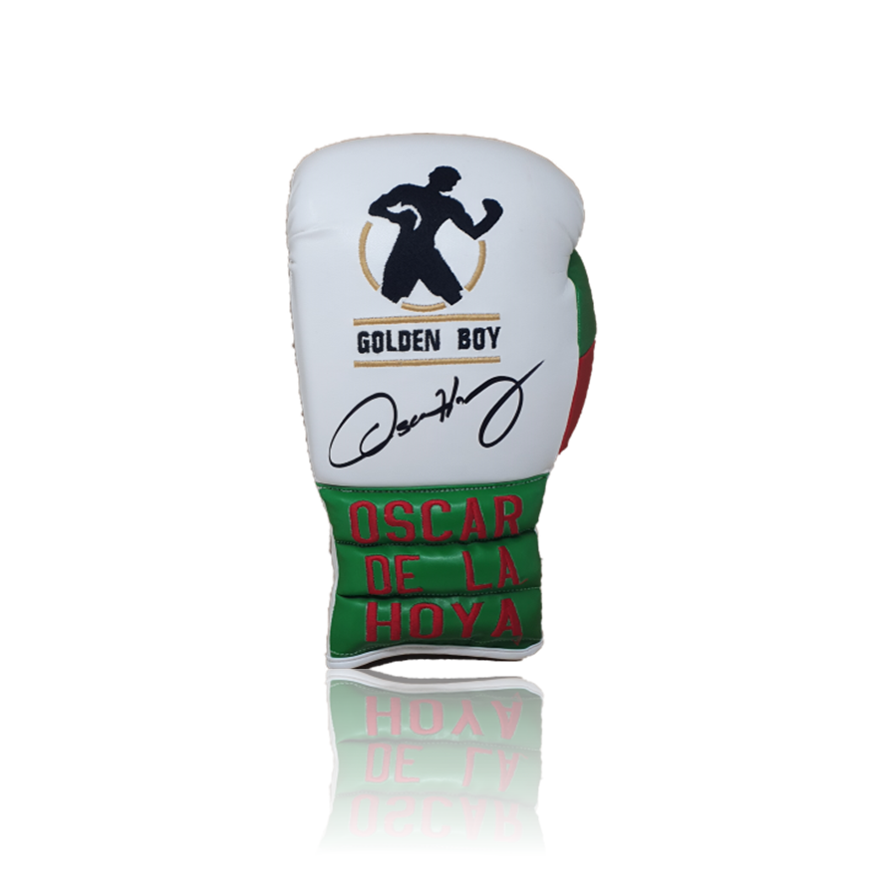 Oscar De La Hoya Signed MEXICO Boxing Glove In Dome Frame AAA