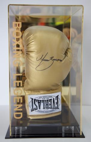 Marco Antonio Barrera Gold Hand Signed Boxing Glove In Classic Boxing Legend Display Case