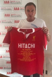 Phil Thompson Hand Signed Honours Shirt in Deluxe Classic Frame