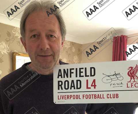 Jimmy Case Hand Signed ‘Anfield Road’ Metal Sign