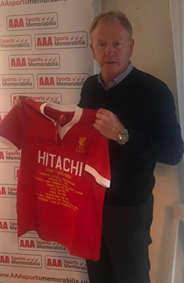 David Fairclough Hand Signed HITACHI Honours Shirt in Deluxe Classic Frame