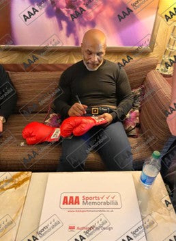 Mike Tyson Hand Signed Red Everlast Glove