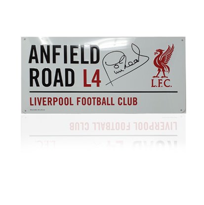 Phil Neal Hand Signed ‘Anfield Road’ Metal Sign