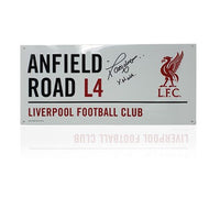 David Johnson Hand Signed ‘Anfield Road’ Metal Sign
