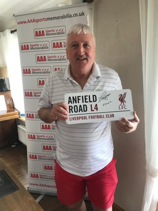 David Johnson Hand Signed ‘Anfield Road’ Metal Sign