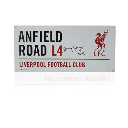 David Fairclough Hand Signed ‘Anfield Road’ Metal Sign