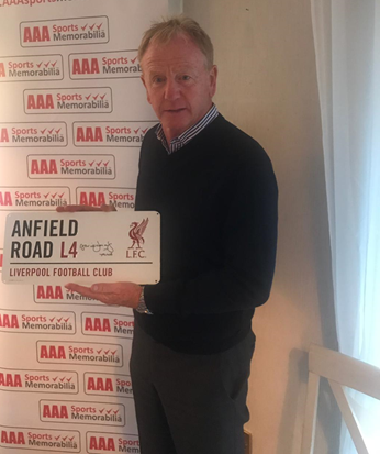 David Fairclough Hand Signed ‘Anfield Road’ Metal Sign