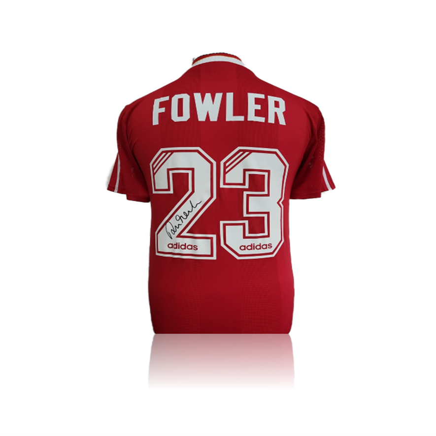 Robbie Fowler hand signed Liverpool 1995/96 Home Shirt in Deluxe Classic Frame