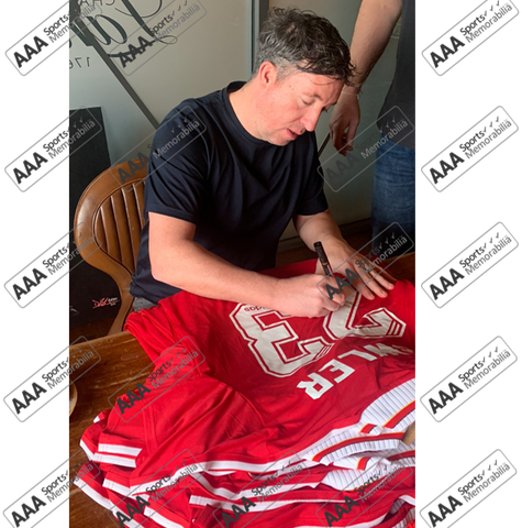 Robbie Fowler hand signed Liverpool 1995/96 Home STATS Shirt in AAA Gift Box