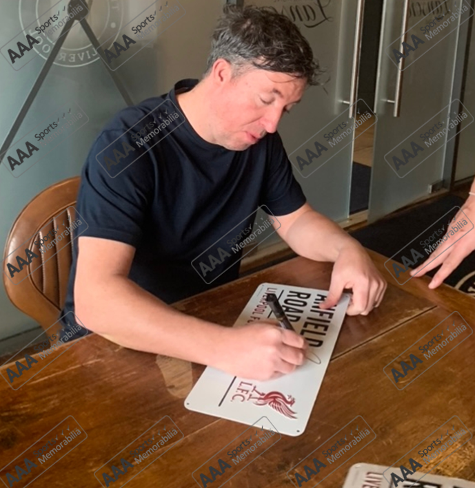 Robbie Fowler Hand Signed Anfield Road Sign