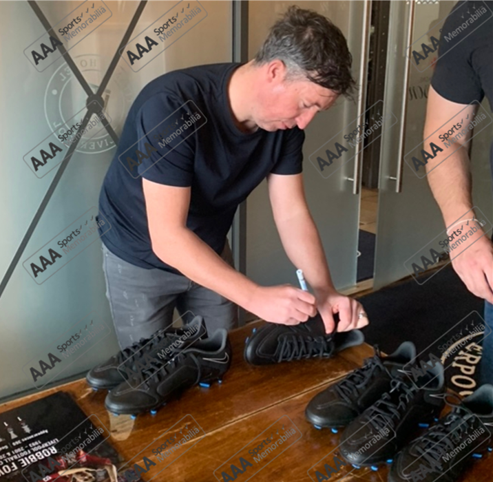 Robbie Fowler Hand Signed Black NIKE Football Boot