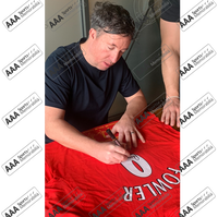 Robbie Fowler hand signed #9 FOWLER Honours Shirt in Deluxe Classic Frame