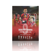 Roberto Firmino Hand Signed 12" X 16" Montage in Classic Frame