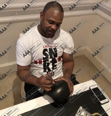 Roy Jones Jr (RJJ) Black Boxing Glove In Deluxe Acrylic Dome Frame