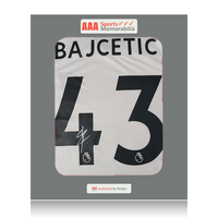 Stefan Bajcetic hand signed Liverpool 2022/23 Away Shirt in AAA Gift Box