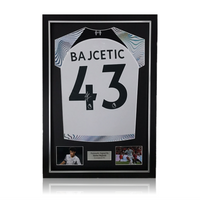 Stefan Bajcetic hand signed Liverpool 2022/23 Away Shirt in Deluxe Classic Frame