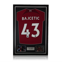 Stefan Bajcetic hand signed Liverpool 2022/23 Home Shirt in Deluxe Classic Frame