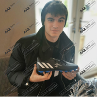 Stefan Bajcetic hand signed BLACK Adidas Football Boot In Deluxe Classic Dome Frame