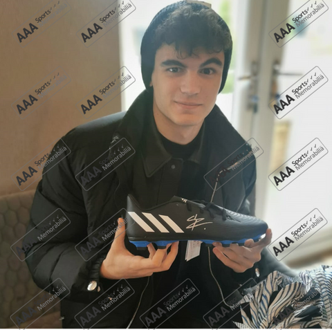Stefan Bajcetic hand signed BLACK Adidas Football Boot
