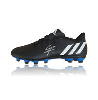 Stefan Bajcetic hand signed BLACK Adidas Football Boot In Deluxe Classic Dome Frame