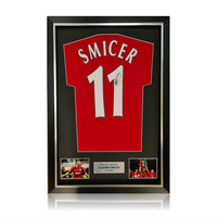 Vladimir Smicer Hand Signed Liverpool 2005 ISTANBUL #11 Shirt in Deluxe Classic Frame