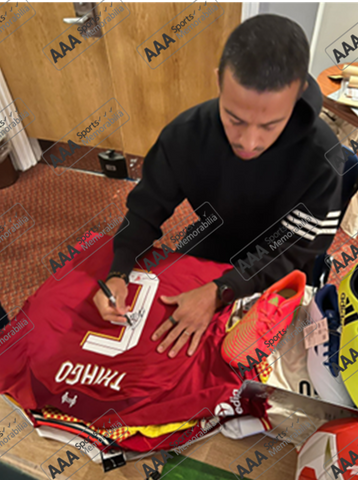 Thiago Alcantara hand signed Liverpool 2022/23 Home Shirt in AAA Gift Box