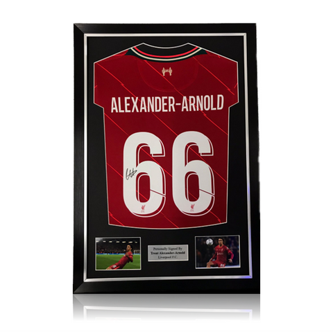 Trent Alexander-Arnold Hand Signed Liverpool 2021-22 Home Shirt in Deluxe Classic Frame
